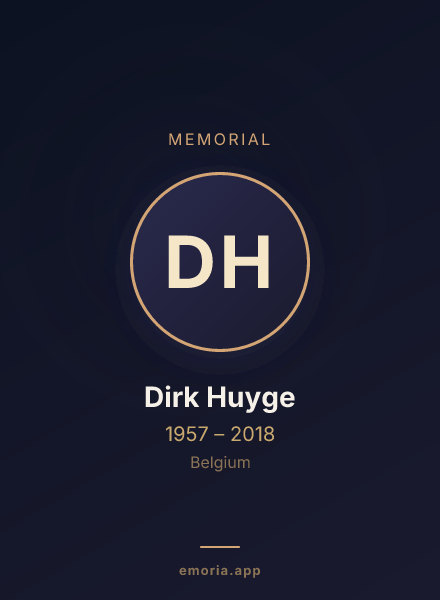 Memorial portrait of Dirk Huyge