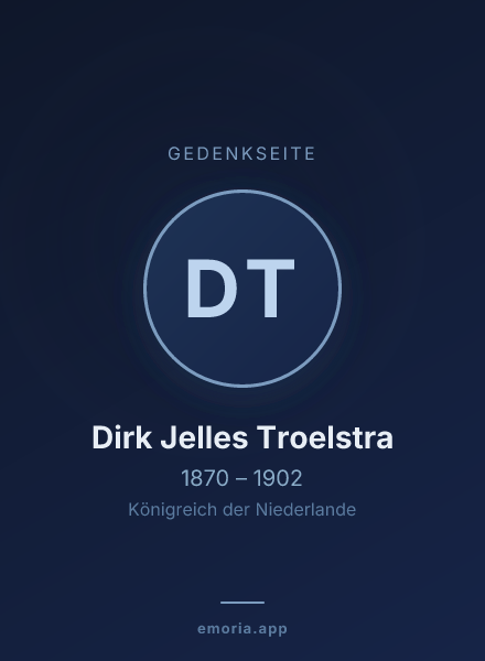 Gedenkportrait von Dirk Jelles Troelstra