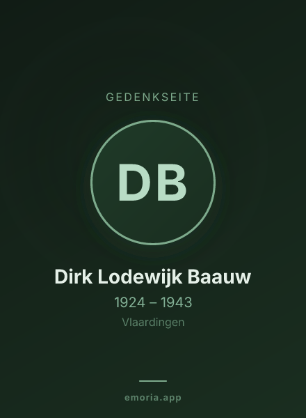 Gedenkportrait von Dirk Lodewijk Baauw
