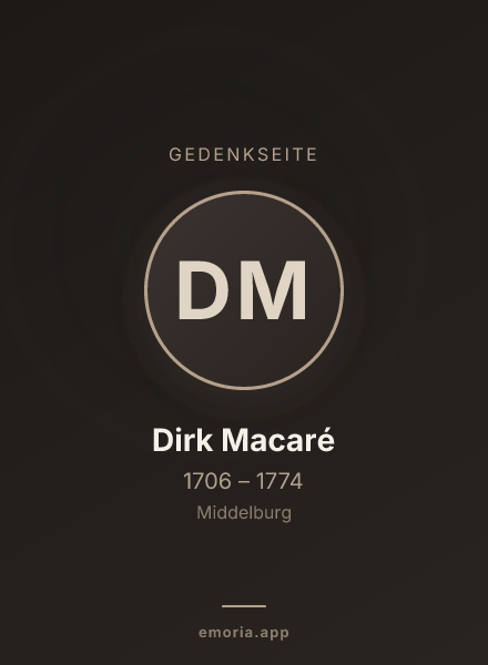 Gedenkportrait von Dirk Macaré