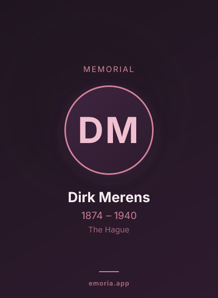 Memorial portrait of Dirk Merens