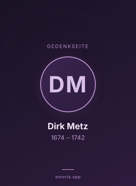Gedenkportrait von Dirk Metz