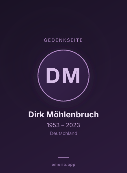 Gedenkportrait von Dirk Möhlenbruch