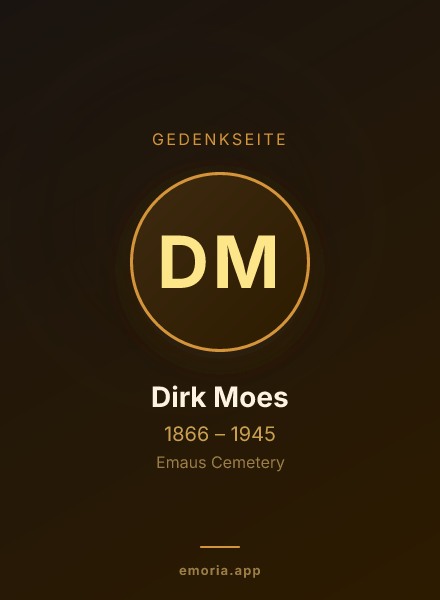 Gedenkportrait von Dirk Moes