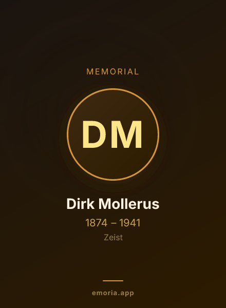Memorial portrait of Dirk Mollerus