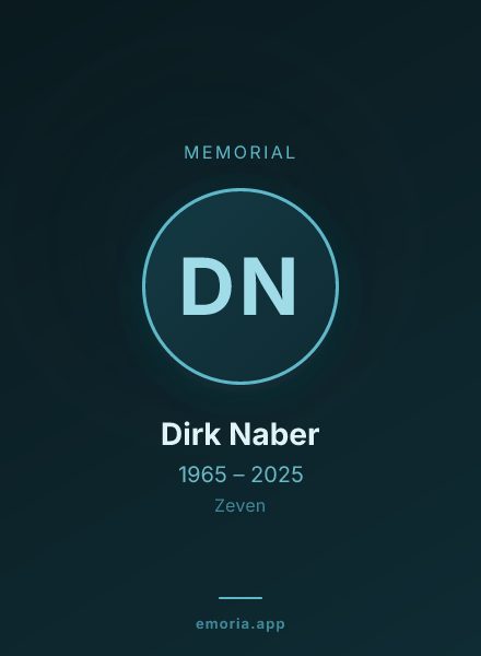 Memorial portrait of Dirk Naber