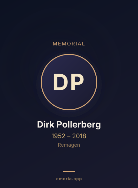 Memorial portrait of Dirk Pollerberg
