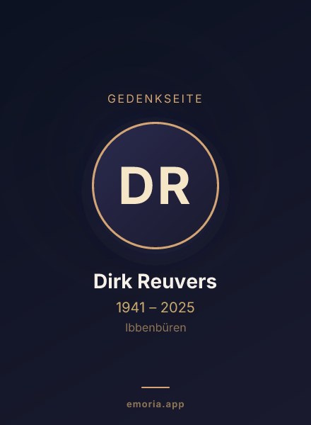 Gedenkportrait von Dirk Reuvers