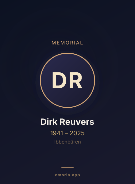 Memorial portrait of Dirk Reuvers