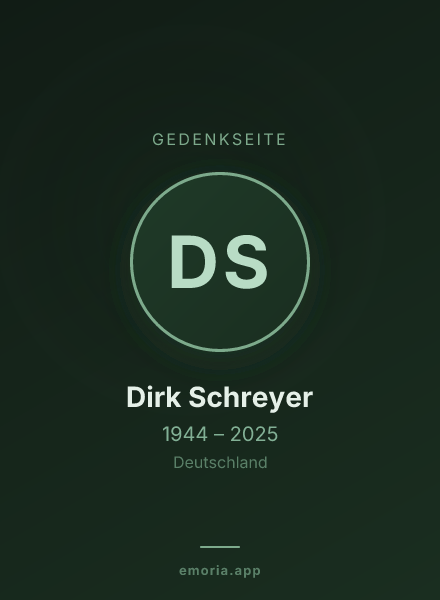 Gedenkportrait von Dirk Schreyer