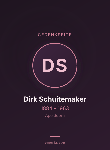 Gedenkportrait von Dirk Schuitemaker