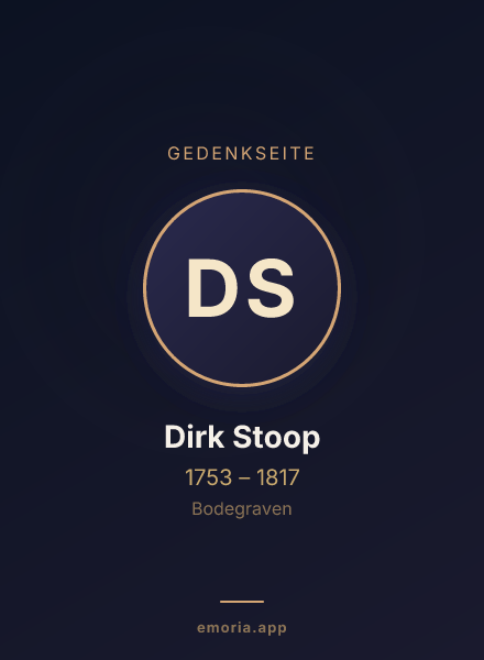 Gedenkportrait von Dirk Stoop