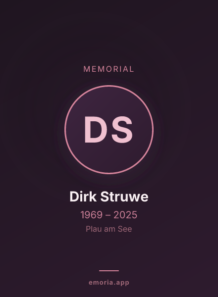 Memorial portrait of Dirk Struwe