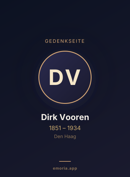 Gedenkportrait von Dirk Vooren