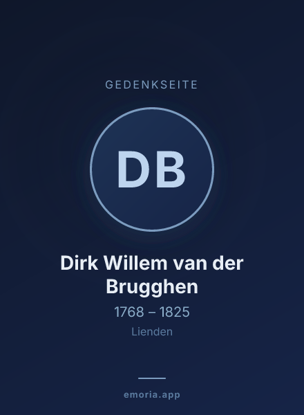 Gedenkportrait von Dirk Willem van der Brugghen