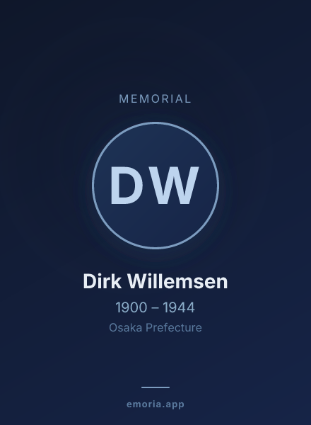 Memorial portrait of Dirk Willemsen