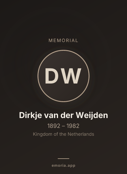 Memorial portrait of Dirkje van der Weijden