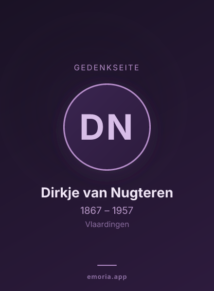Gedenkportrait von Dirkje van Nugteren