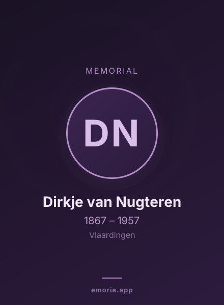 Memorial portrait of Dirkje van Nugteren