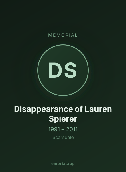 Memorial portrait of Disappearance of Lauren Spierer