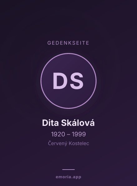 Gedenkportrait von Dita Skálová