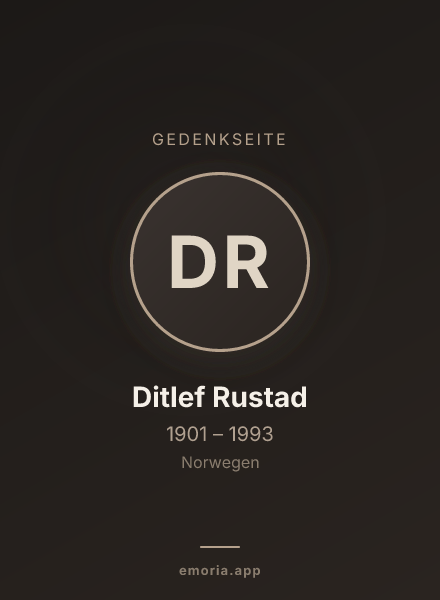 Gedenkportrait von Ditlef Rustad