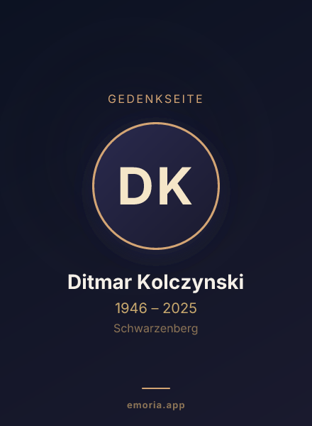 Gedenkportrait von Ditmar Kolczynski