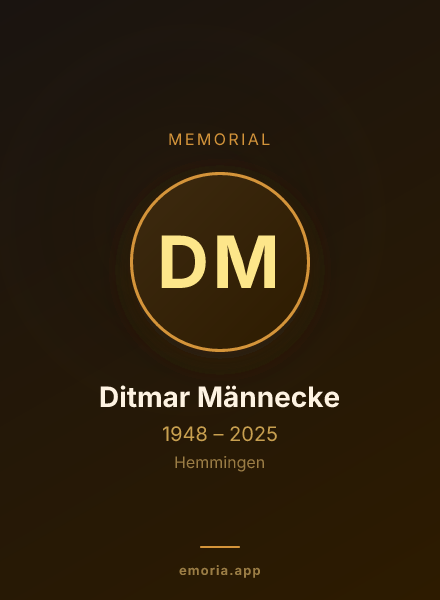 Memorial portrait of Ditmar Männecke