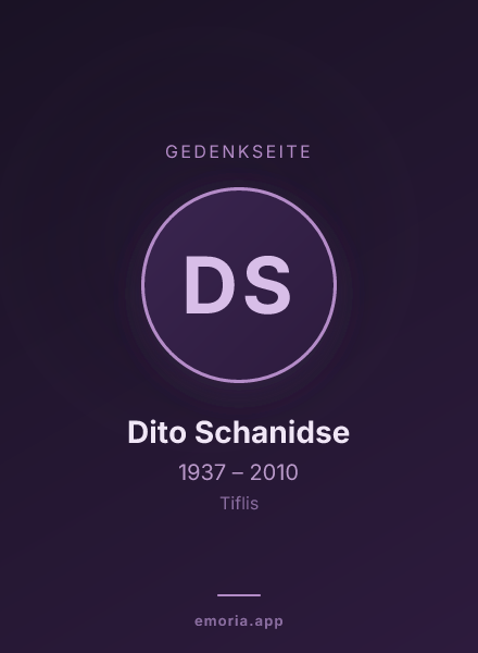 Gedenkportrait von Dito Schanidse