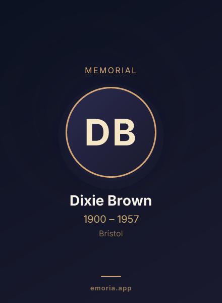 Memorial portrait of Dixie Brown
