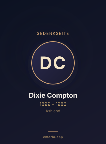 Gedenkportrait von Dixie Compton