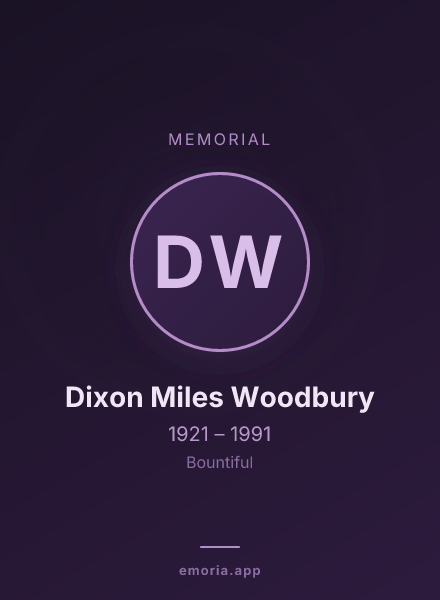 Memorial portrait of Dixon Miles Woodbury