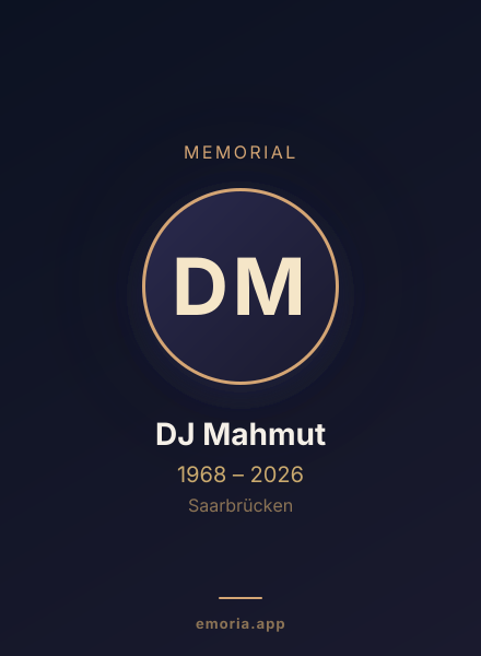 Memorial portrait of DJ Mahmut