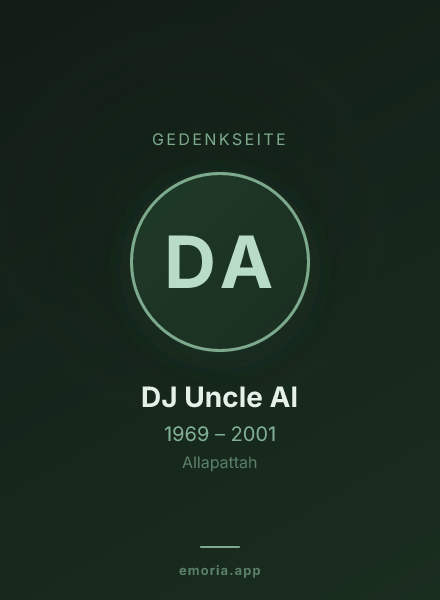 Gedenkportrait von DJ Uncle Al