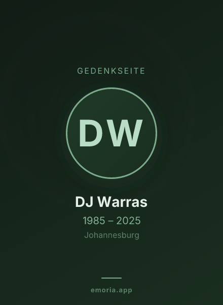 Gedenkportrait von DJ Warras