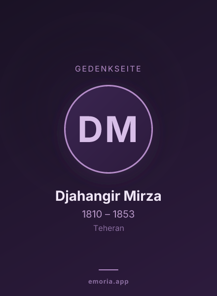 Gedenkportrait von Djahangir Mirza