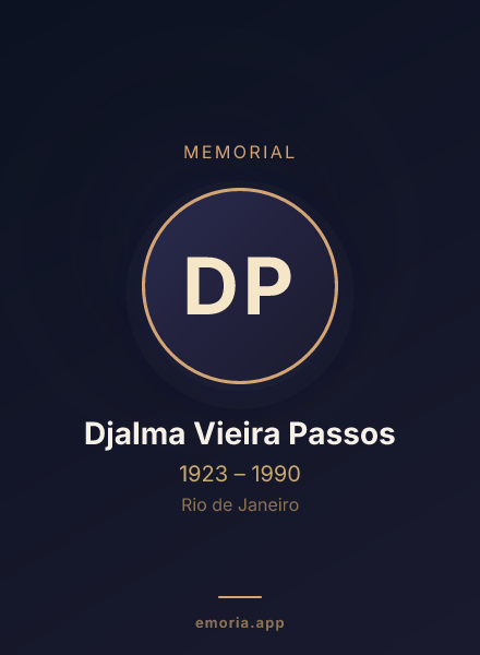 Memorial portrait of Djalma Vieira Passos