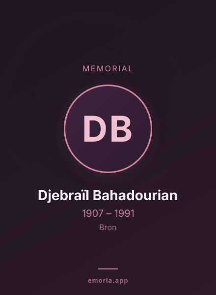 Memorial portrait of Djebraïl Bahadourian
