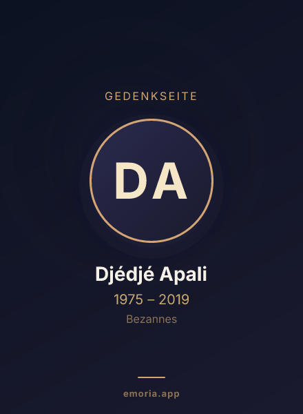 Gedenkportrait von Djédjé Apali