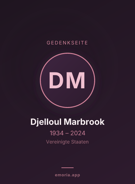 Gedenkportrait von Djelloul Marbrook