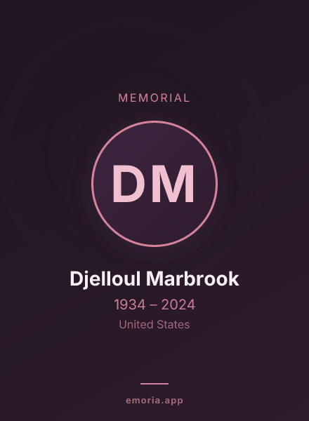 Memorial portrait of Djelloul Marbrook