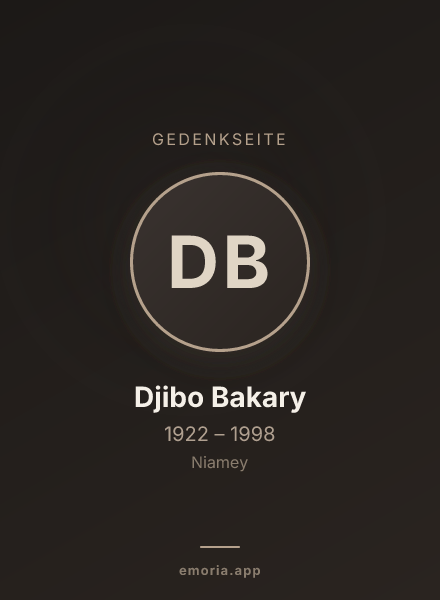 Gedenkportrait von Djibo Bakary