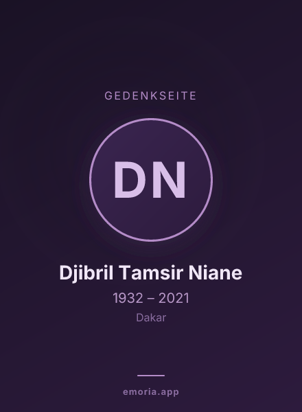 Gedenkportrait von Djibril Tamsir Niane
