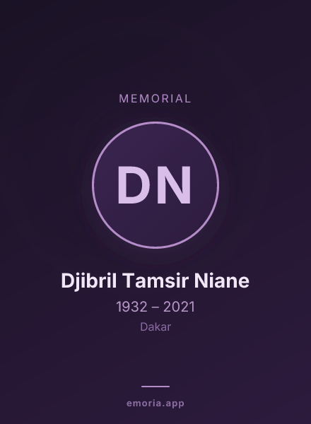 Memorial portrait of Djibril Tamsir Niane