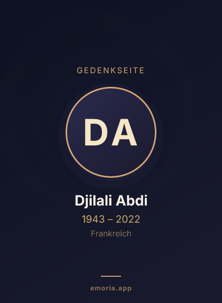 Gedenkportrait von Djilali Abdi