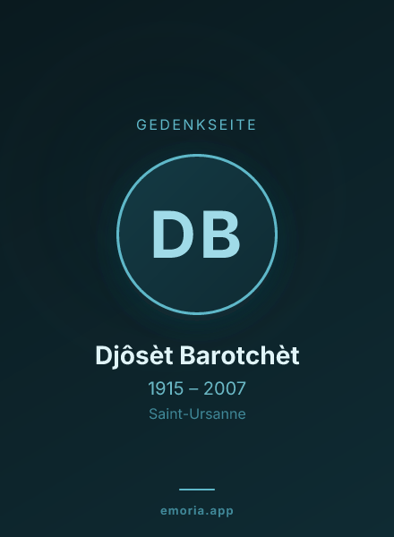 Gedenkportrait von Djôsèt Barotchèt