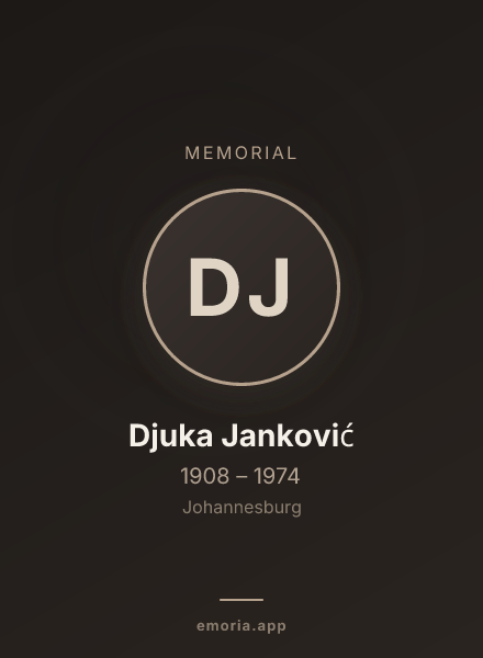 Memorial portrait of Djuka Janković