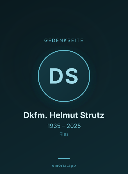 Gedenkportrait von Dkfm. Helmut Strutz