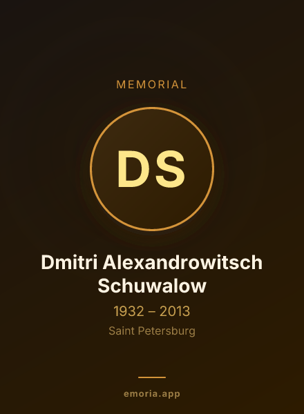 Memorial portrait of Dmitri Alexandrowitsch Schuwalow