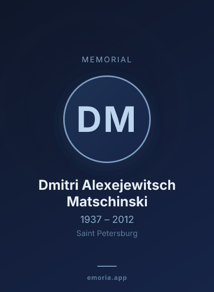 Memorial portrait of Dmitri Alexejewitsch Matschinski